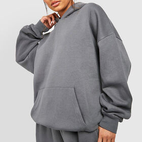 Fleece Custom Print Pullover Women Hoodies No String Drop Shoulder Oversized Blank Women Hoodies