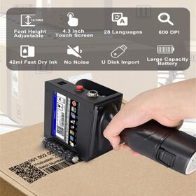 High-Resolution Dual-Nozzle Industrial Inkjet Printer with Touch Screen for Leather and Metal Printing