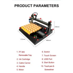 Automatic TIJ Inkjet Printer for Egg Trays Date Coding 1 Nozzle Egg Marking Label Printer