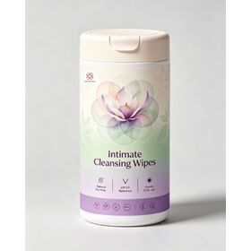Feminine Individually Wrapped Unscented Flushable Cleansing Wipes