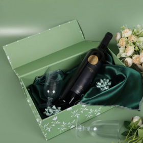 Bon service De Luxe Conceptions Florales Grand Flip Top Boîte Rigide Pliable/Pliage Papier Boîte D'emballage Magnétique Cadeau Boîtes Avec Couvercle