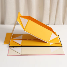 New Design Flap Lid Packaging Cardboard Custom Magnetic Clothing Gift Ribbon Folding Paper Box for Gift Packaging