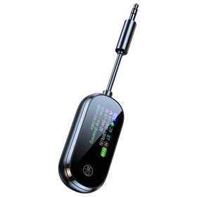 Bluetooth v6.0 2-in-1 Sender Empfänger mit 3,5-mm-Klinke, Latenzarme drahtlose Stereo-Audioübertragung für Heimstereoanlage und Auto-Aux