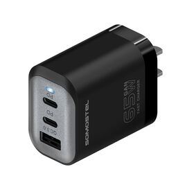 Somostel Vente en gros SMS-Q109 A+C+C (SiC) PD QC 3.0 Chargeur rapide 65W pour prise UE mobile