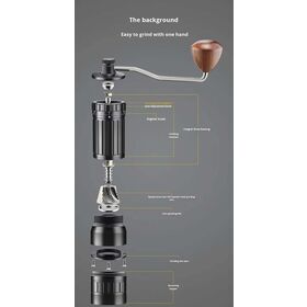 Stainless Steel 420 48MM Burr Hand Grinder Coffee Beans Manual Coffee Grinder Stainless Steel
