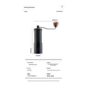 High Quality Portable Mini Manual Hand Coffee Grinder 420 Stainless Steel 7-Star Burr Conical Burr Utensil for Home Use