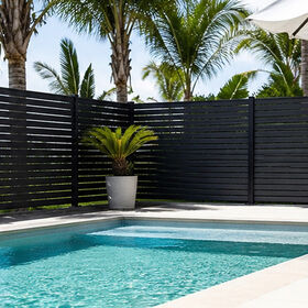 Clôture horizontale en aluminium résistant aux intempéries et à la rouille avec revêtement résistant aux UV, idéale pour le jardin extérieur