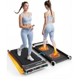 Treadmill Walking Pad dengan Kemiringan, Treadmill 3 in 1 di Bawah Meja dengan Pelat Getaran, Treadmill Portabel dengan Pijat
