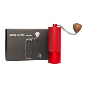 Stainless Steel Burr Homeuse Espresso Mini Small Hand Mill Portable Manual Coffee Grinder With Wood Handle Suitable for Office