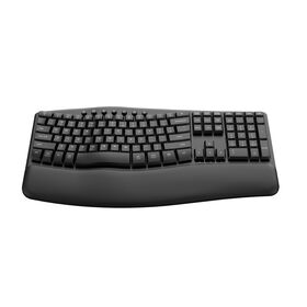 Clavier ergonomique à membrane avec tapis de poignet souple pour le travail de bureau, compatible avec les systèmes Win et Mac
