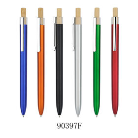 Promotion de la publicité classique des couleurs métalliques Bamboo Click Slim stylo à bille