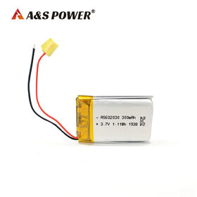Erstklassiger Hersteller 602030 3.7V 300mAh Lithium-Polymer-Akku für Elektrogeräte