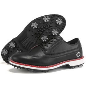 Men Golf Shoes Professional Leather Spiked Golf Footwear Comfortable Outdoor Training Shoes Size 39 48
