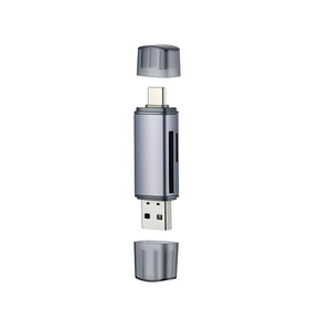 Lecteur de Carte OTG 3 en 1 USB 3.0 et Type-C, Lecteur de Carte Mémoire SD/TF Haute Vitesse avec Adaptateur USB Femelle pour Smartphones et Ordinateurs Portables