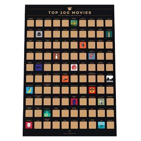 Top Movies Bucket List Scratch Off Poster With Scratch Tool