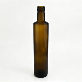 500ml Slim Tall Amber Brown Cylindrical Glass Bottle for Oil & Spirits UV Protection