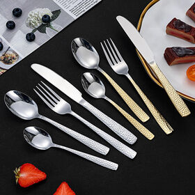 Wholesale Luxury Plated 304 Stainless Steel Sustainable Flatware Set for Wedding & Hotel Classic Style