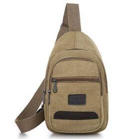 Customized fashionable crossbody bags simple and casual canvas chest bag