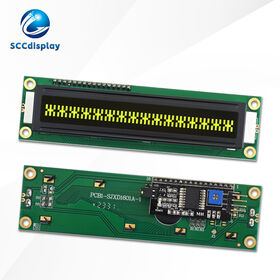الروسية حرف كبير 16X1 نقطة مصفوفة lcm وحدات العرض ، VA أصفر سلبي IIC/I2C شريط طويل شاشة عرض LCD