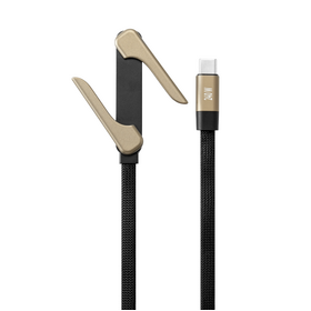 Mobile phone cable 2-in-1 Type-C Fast Charging Cable 60W with Phone Stand 90 Elbow 360 Rotation Multi - Angle for smartphones