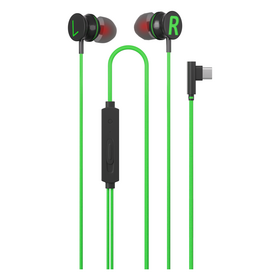 Kabelgebundene Typ-C-Gaming-Ohrhörer mit L-förmigem Stecker, In-Ear-Headset mit integriertem Mikrofon und Lautstärkeregler