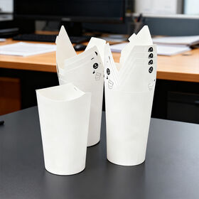 Gobelet en papier pliable jetable personnalisé avec logo papillon pour emporter, adapté aux boissons chaudes et froides