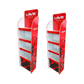 Eco-Friendly PVC Acryl Supermarket Snack Beverage Toy Commodity Advertising Shelf Andy Board Display Rack Chevroboard Display