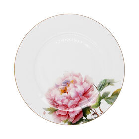 Durable Fine Os Chine Assiette de Dîner Fleur de Pivoine Écologique Classique Vaisselle pour Salle À Manger Élégante et Décor À La Maison LFGB FDA Pass