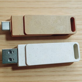 ECO material USB flash drive for dual connectors 8\16\32\64\128\256\512GB