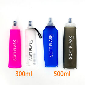 Hochwertige, lebensmittelechte 500ml Weichflasche, BPA-frei, für Trinkrucksäcke, faltbare Haustier-Wasserflasche