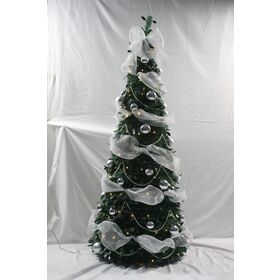 2026 vente chaude point de 180CM artificielle De Noël fortune arbre de voeux avec aiguille conseils et décorations De Noël