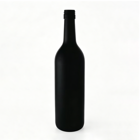 750ml Matte Black Coated Standard Bottle for Wine, Premium Craft Spirits