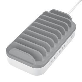 مخصص 10 منفذ منظم سطح المكتب الذكي المحمولة العاصمة الكهربائية مطعم الهاتف الخليوي العام usb c محطة شحن سريع للمنزل