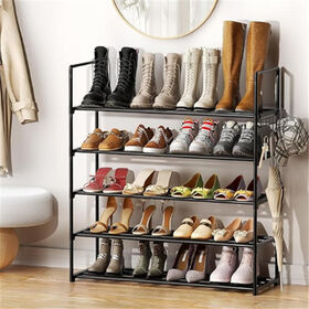 Five Tier Adjustable Metal Household Entryway Shoe Storage Organizer Racks