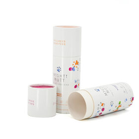 Simple card paper flower tea paper can customization color printing tea packaging paper cylinder food sealing pa
