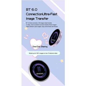 XR Electronic Display Touchscreen Rotatable Rechargeable Battery Plastic Body 1.7 Smart Digital Photo E-Badge Badge