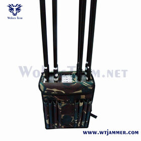 Brouilleur de Signal pour Sac à Dos 300W 6 Bandes, Antenne Omnidirectionnelle pour Sécurité VIP GPS & Téléphone Portable