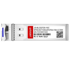 JIAXUN JS-BL332725-10C 25.78Gps SFP28 1330nm TX to 1270nm RX 10km Reach Single Mode Compatible Simplex LC Optical BIDI Transceiver