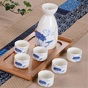 Ceramic wine set Japanese-Korean sake wine set with wine glasses