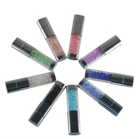 High-end advertising business gift crystal jewelry USB flash drives with customizable logos