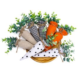 4PCS Easter Carrot Toys Hanging Ornaments for Home Easter Party