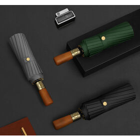23x16 Inch Auto Open Close Fiberglass Rustproof Rib Windproof British Style Umbrella