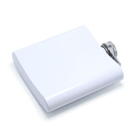 Hot sale Custom Hip Flask Metal Travel Wine Pot Gifts Stainless Steel White Sublimation Hip Flask