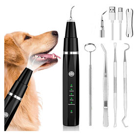 Ultraschall-Zahnsteinentferner für Haustiere - Intelligentes Ultraschall-Zahnreinigungsset für Hunde, wiederaufladbare Dentalpflege-Werkzeuge