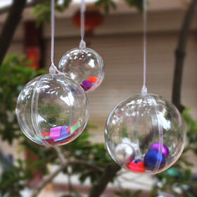 Customizable Christmas balls in various sizes for festive decorations.