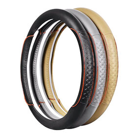 Leather Texture Car Steering Wheel Protective Cover