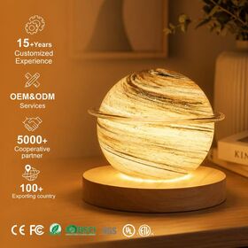 Planet Sunset Balcony Crystal LED Table Lamp Battery Powered Modern Design Atmosphere Wandering Planet Night Light Bedroom