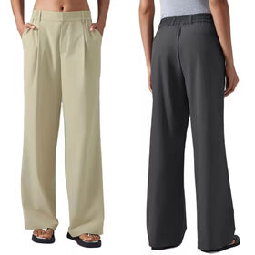 Customized logo Women's Sports Pants with High Elasticity Waist, Casual and Loose Fit for Runners, Pocket Sports Pants