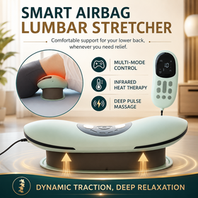 MultiFunctional Remote Control Waist Back Massager Stretcher Lumbar Air Traction with Heating Vibration Ems Massager