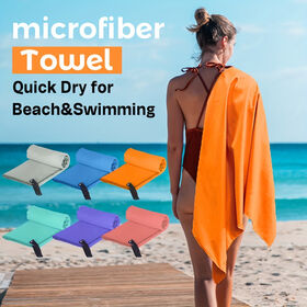 Hersteller OEM ODM Schnelltrocknendes Mikrofaser-Strandtuch, leichte multifunktionale Handtücher mit individuellem Logodruck für das Badezimmer